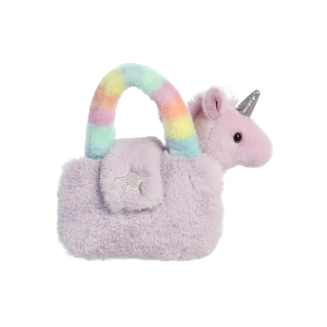 Fancy Pals - Unicorn Plushy Purple Rainbow Bag