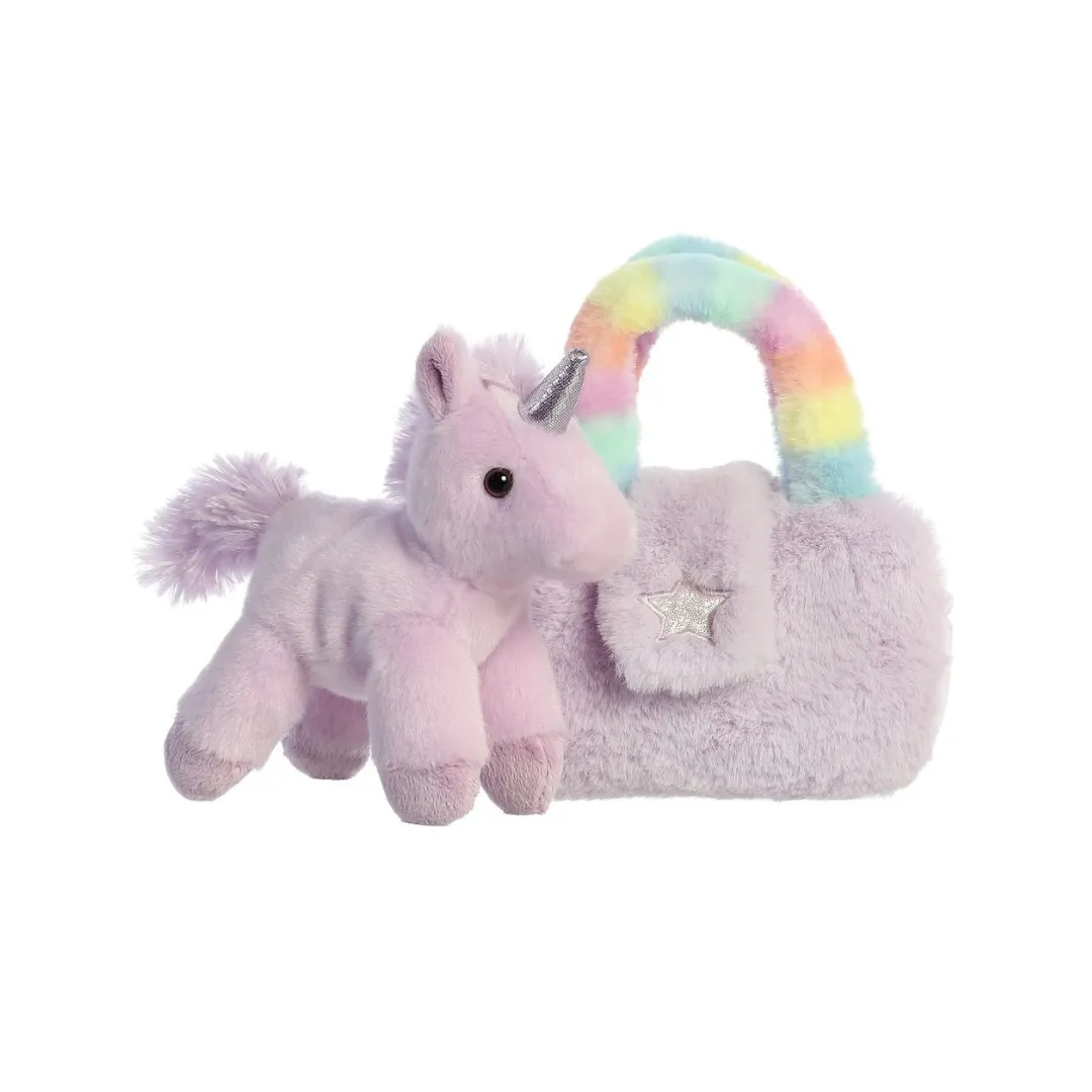 Fancy Pals - Unicorn Plushy Purple Rainbow Bag