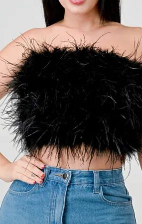 Feather Crop Top