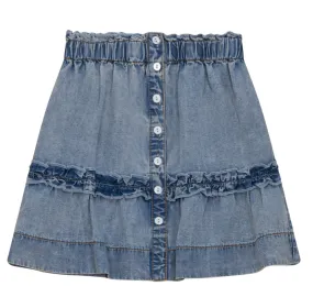 FRILL DENIM SKIRT