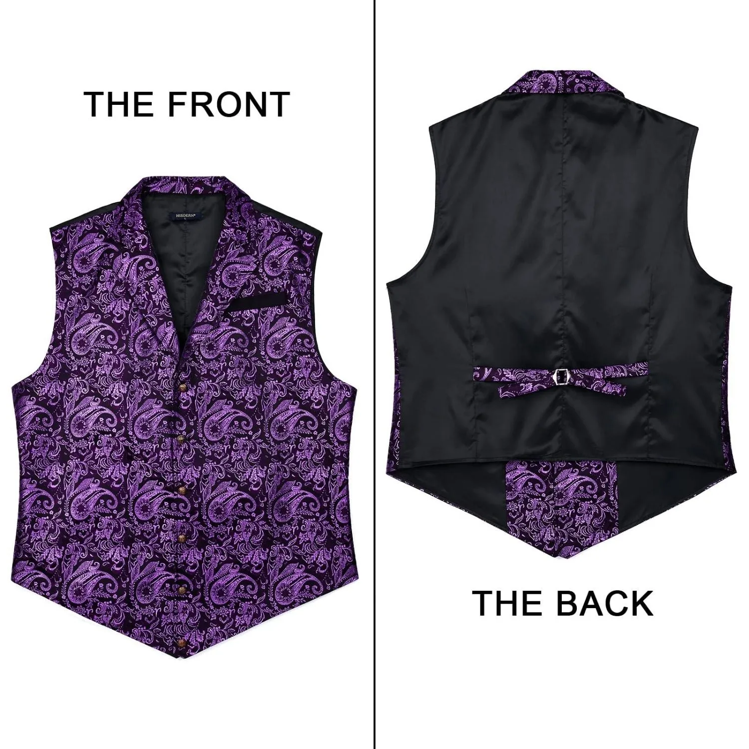 Gothic Lapel Party Vest for Men - PURPLE-9