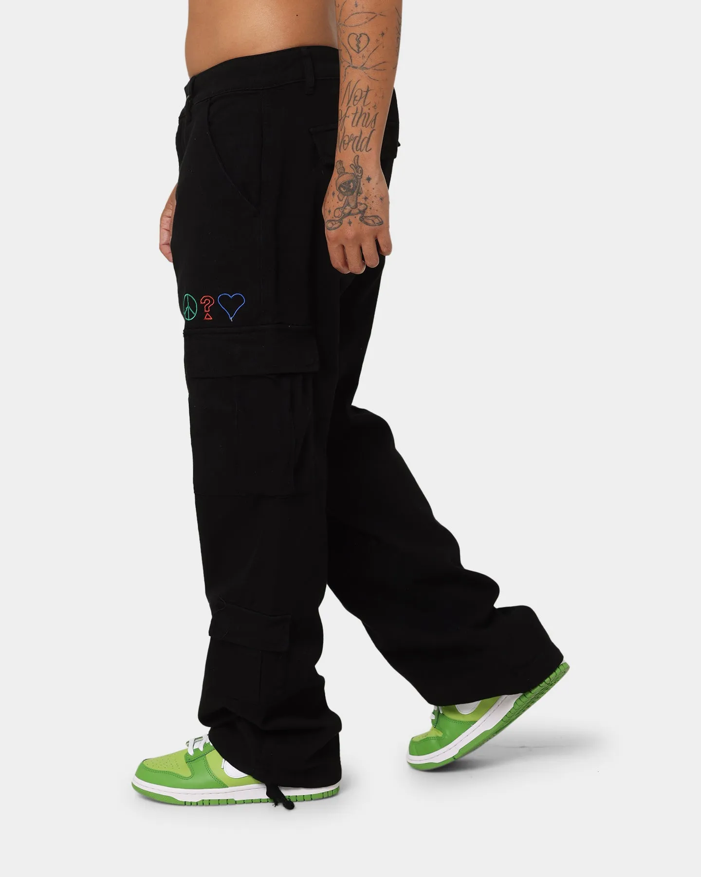 GUESS Originals X J Balvin Cargo Pants Jet Black A996