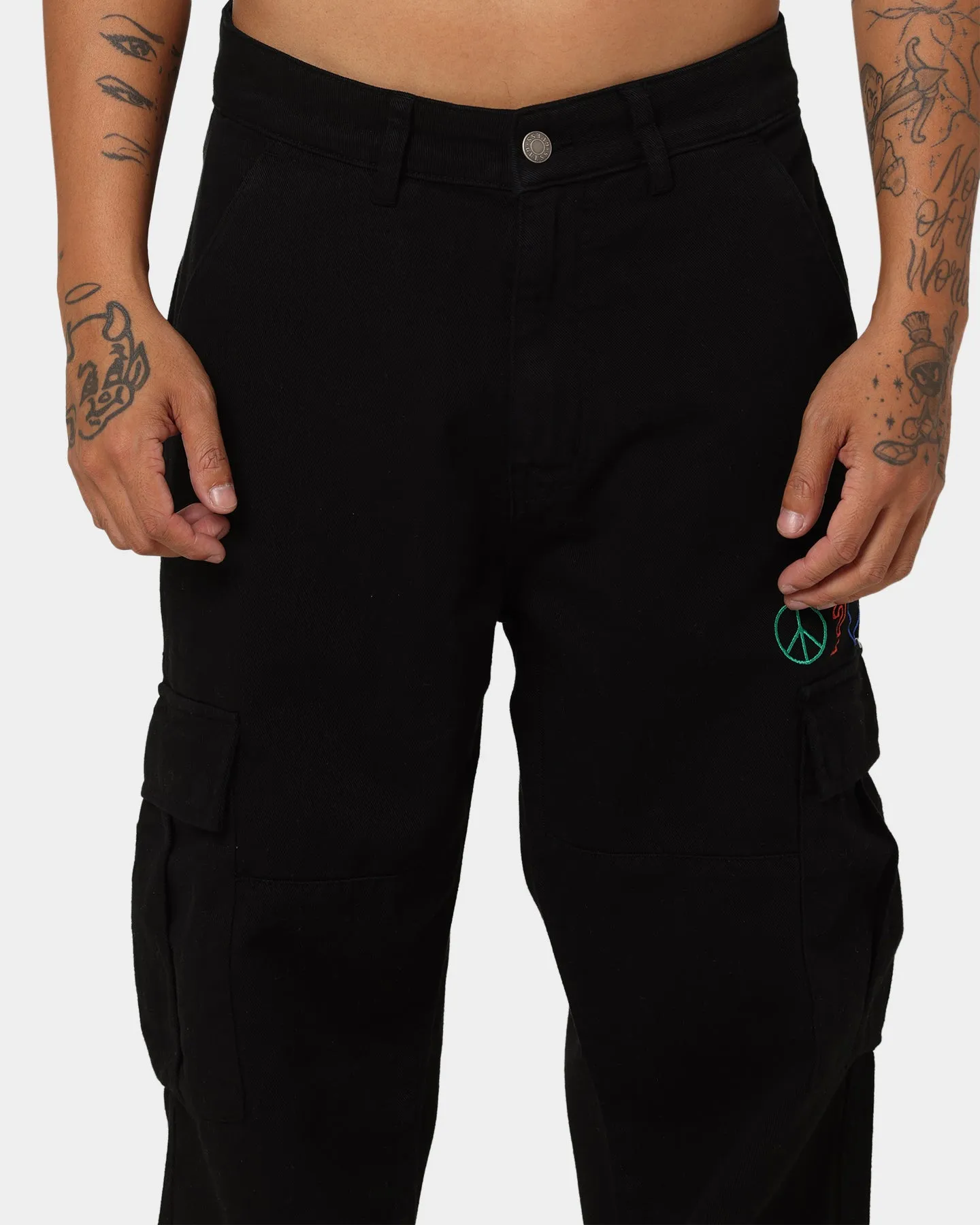 GUESS Originals X J Balvin Cargo Pants Jet Black A996