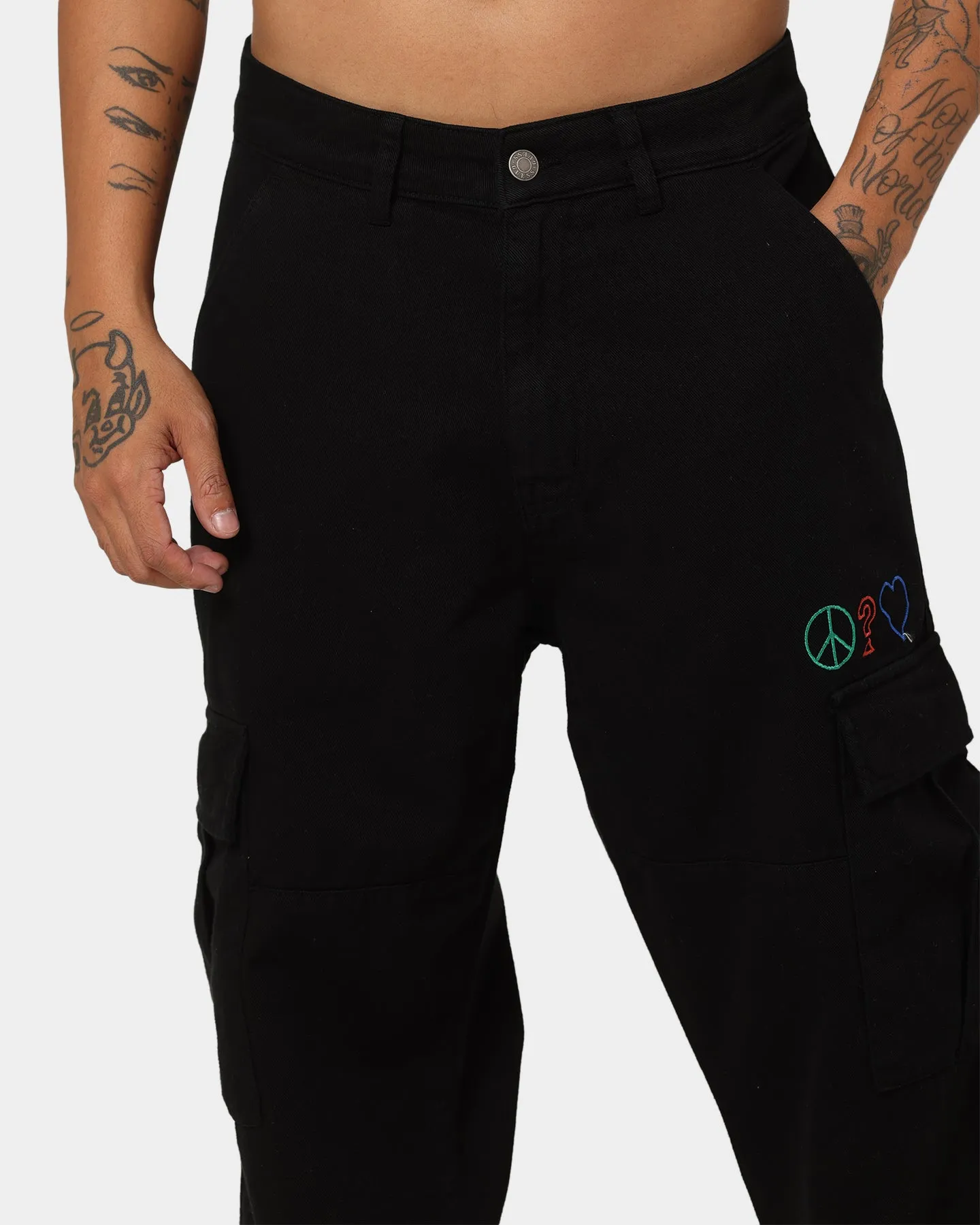 GUESS Originals X J Balvin Cargo Pants Jet Black A996