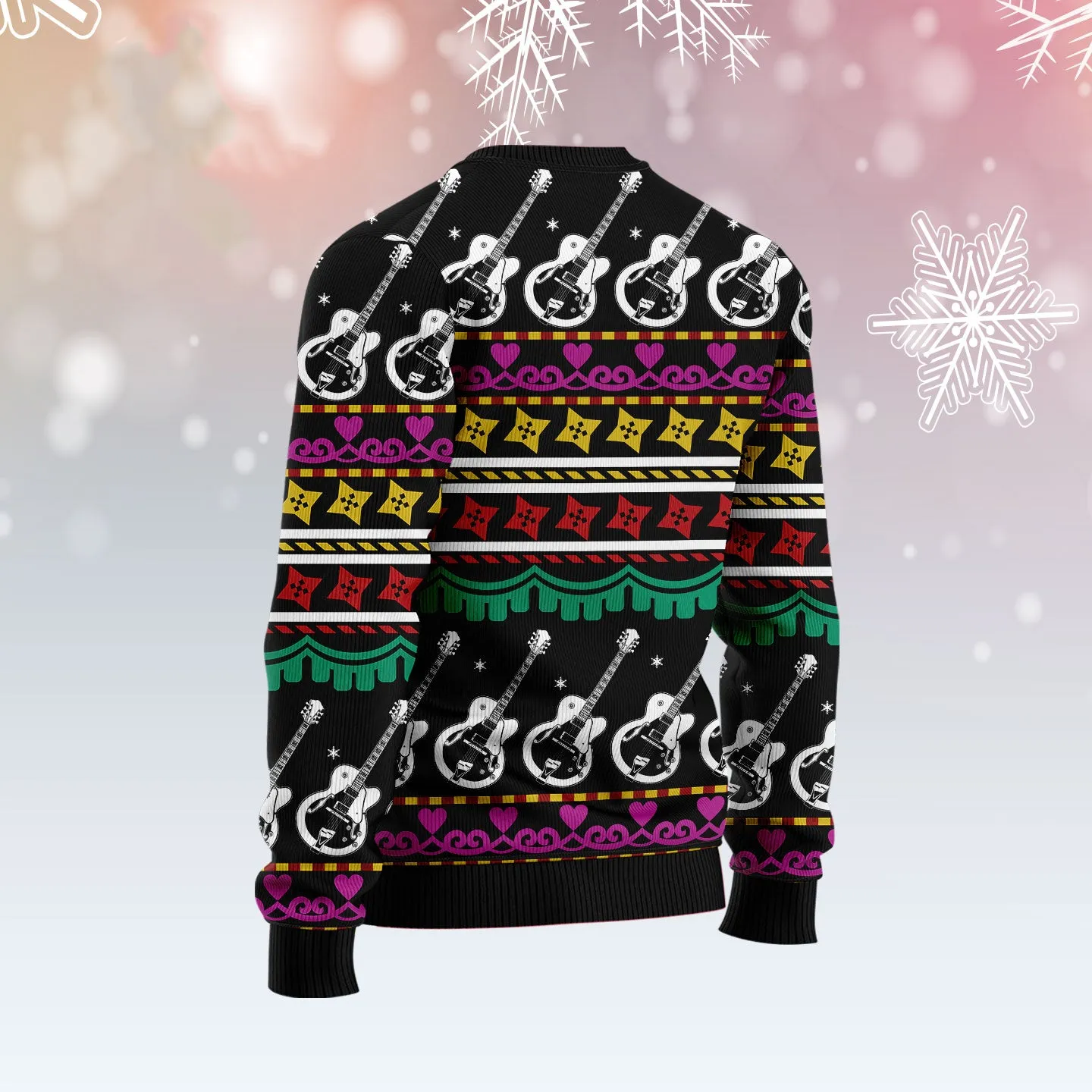 Guitar Christmas Ugly Christmas Sweater, 3D Sweater Guitar for Men Women