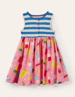 Hotchpotch Jersey Dress-Pink Lemonade Ice Cream Spot