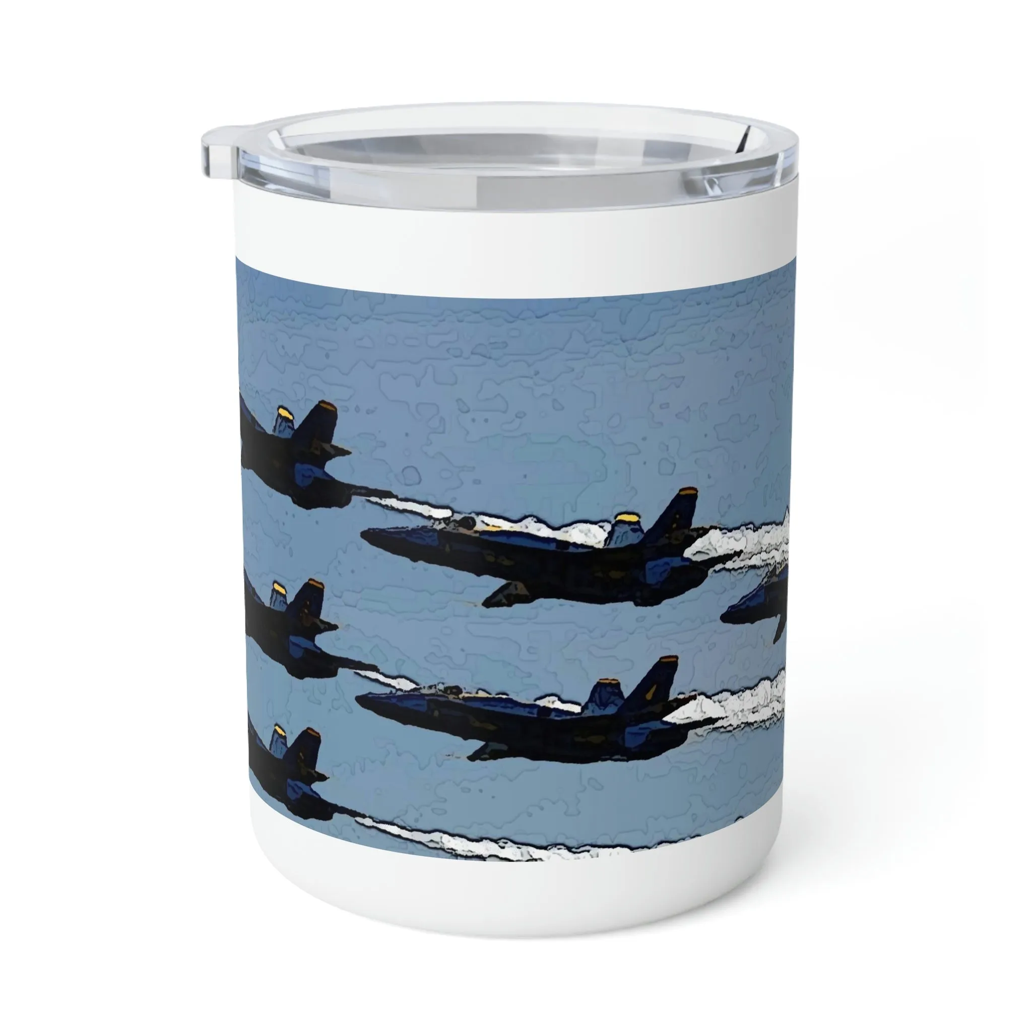 Insulated Coffee Mug, 10oz  ... Seattle Seafair ..."Blue Angels Run Over Lake Washington" ... Circa Mid 1980's ... Dr FJ Holt ... Original Works ...