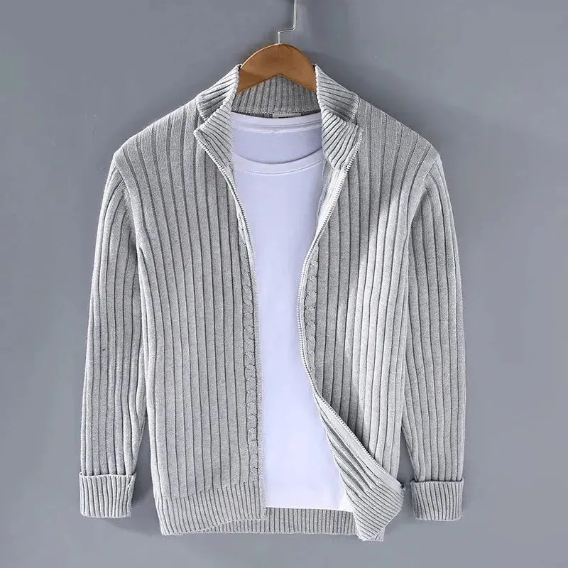 Knitted Zip-Up Sweater