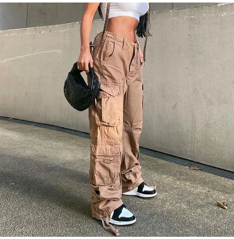 Korean Style Y2K Gorpcore Aesthetic Cargo Pants Jeans