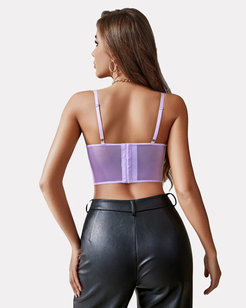 Lace Underwired Racerback Crop Top