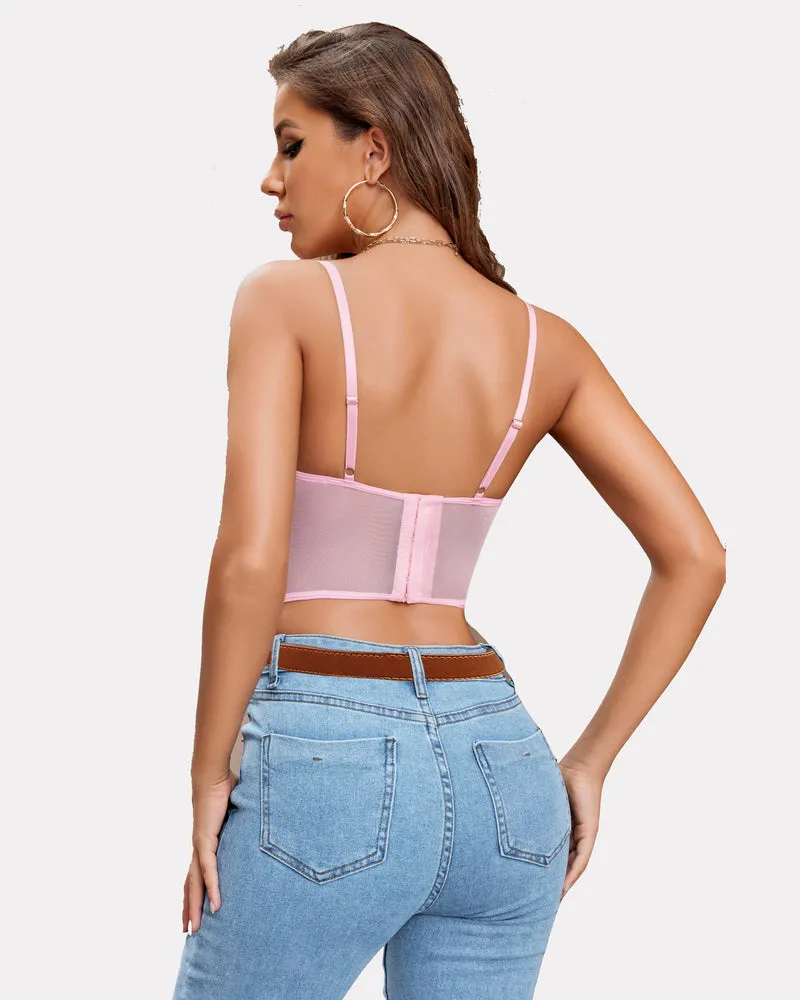 Lace Underwired Racerback Crop Top