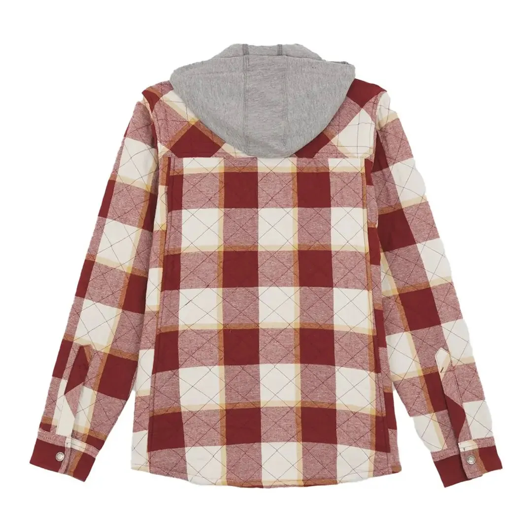 Ladies Flannel Shirt Jacket - Fired Brick by Dickies