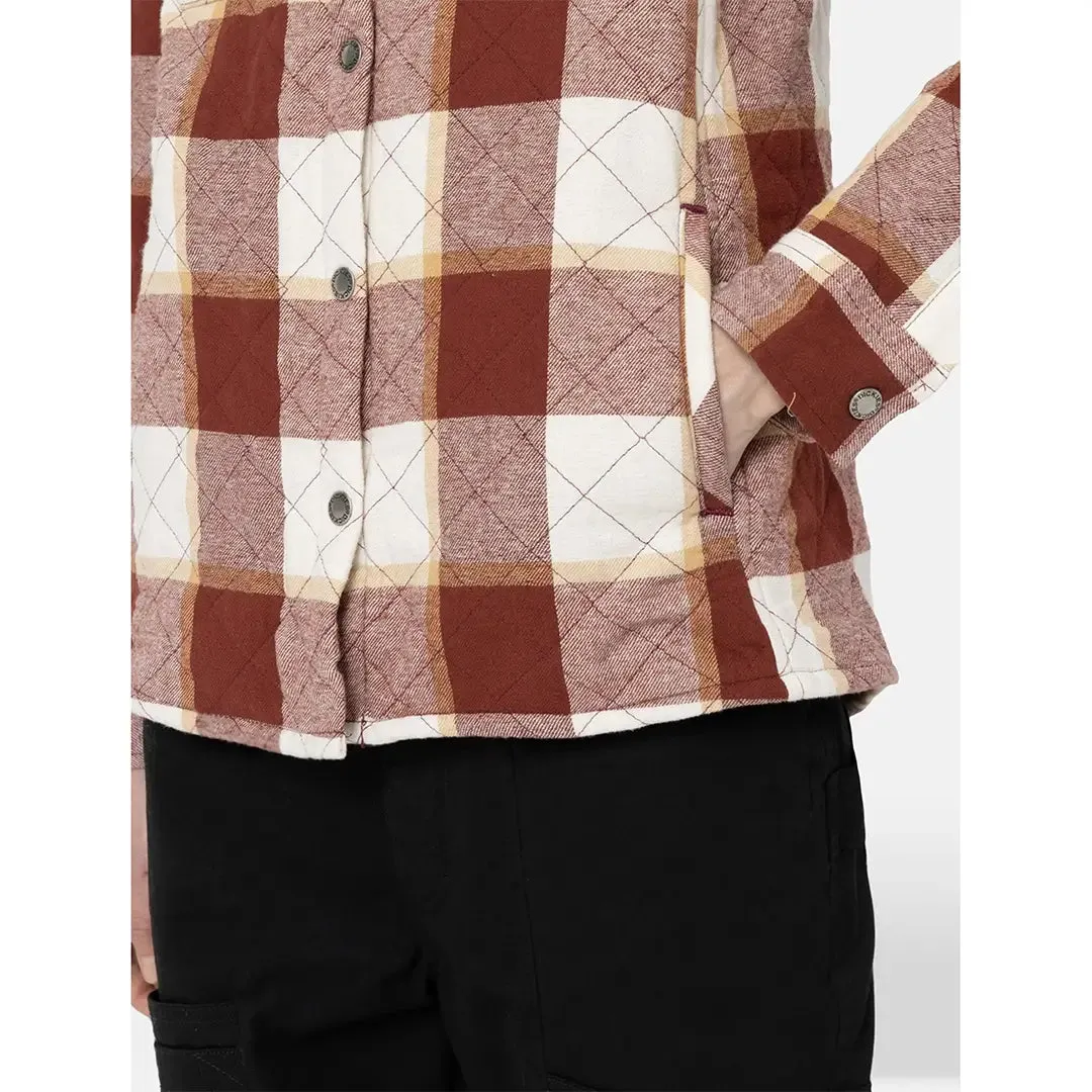 Ladies Flannel Shirt Jacket - Fired Brick by Dickies