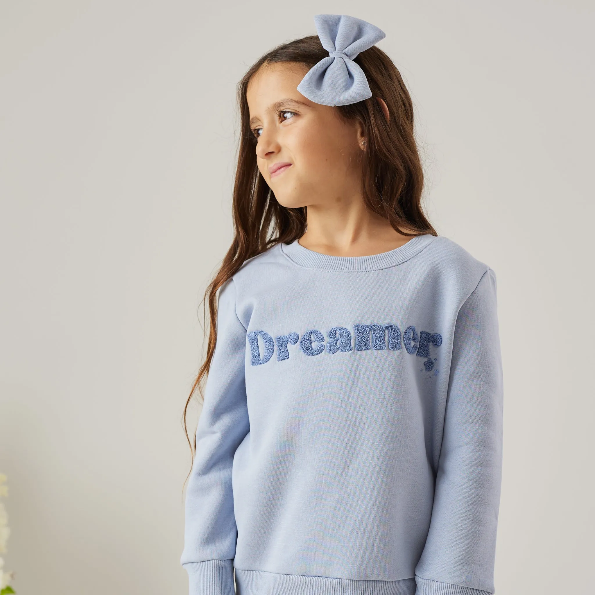 Large Jumper Bow - Blue Mist