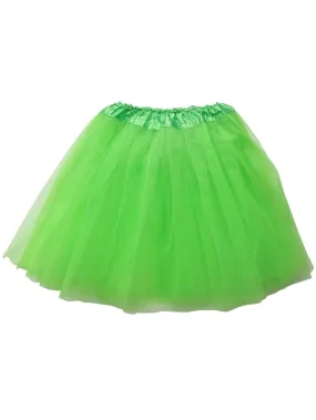 Lime Green Plus Size Adult Tutu Skirt - Women's Plus Size 3- Layer Basic Ballet Costume Dance Tutus