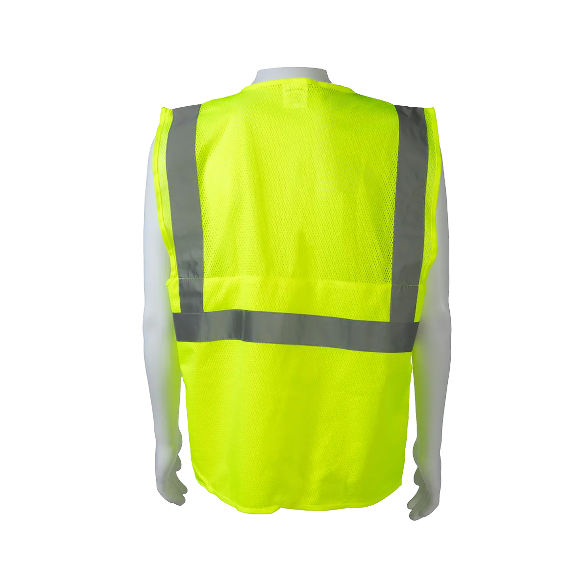 LVM2-SUV ANSI Class 2 Deluxe Surveyor’s Safety Vest, Lime Mesh