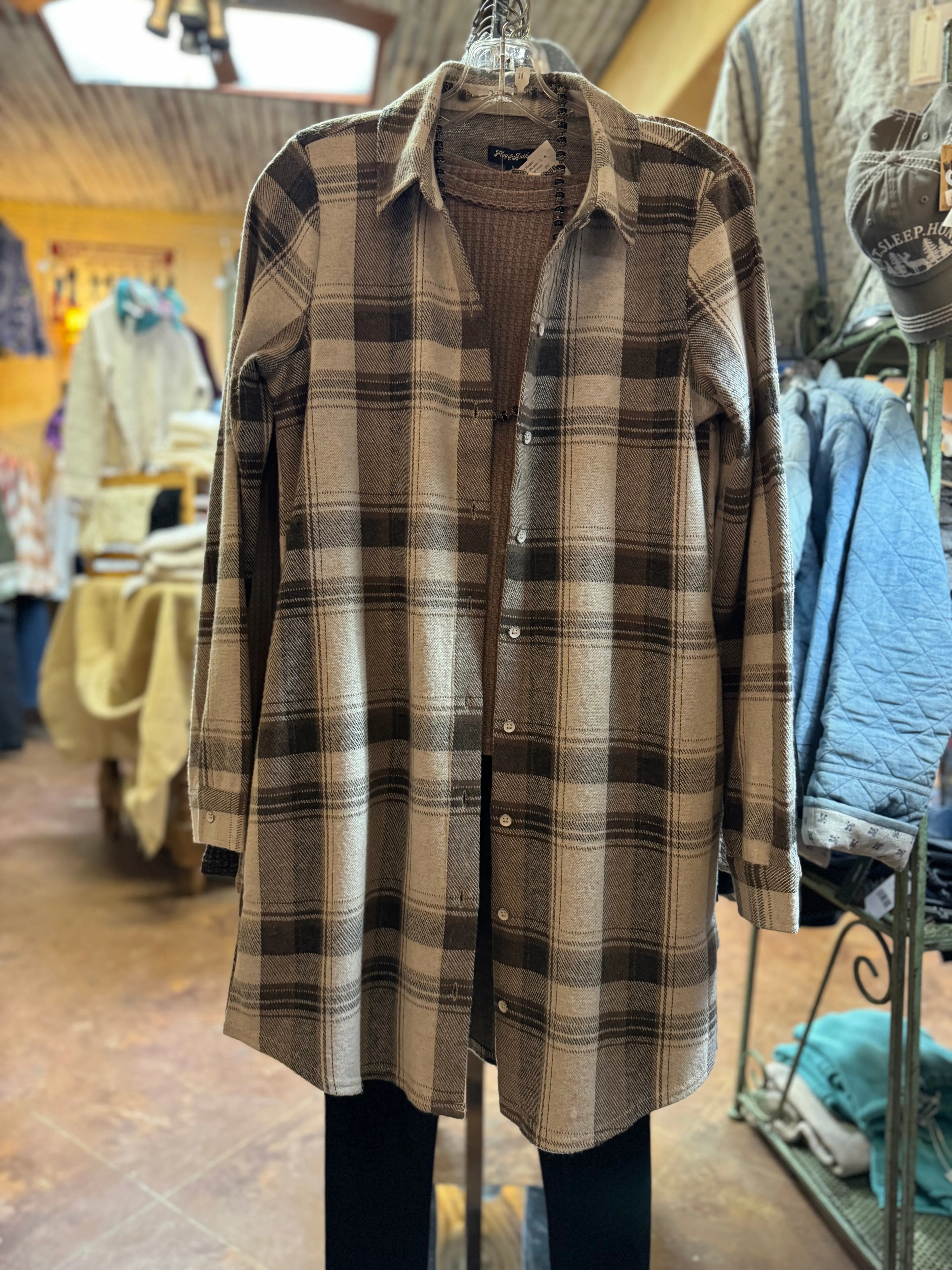 Lynden knit flannel dress