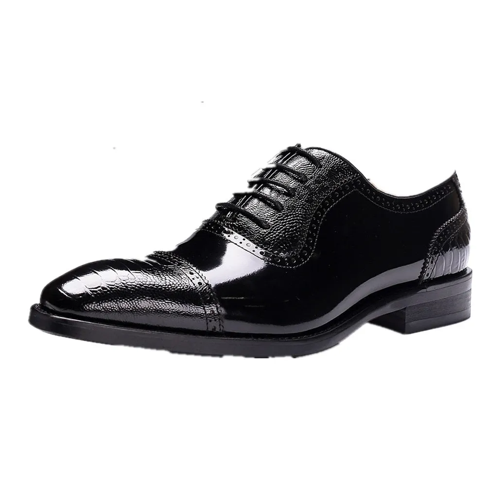 Men Captoe Two Tones Lace Up Oxford Shoes