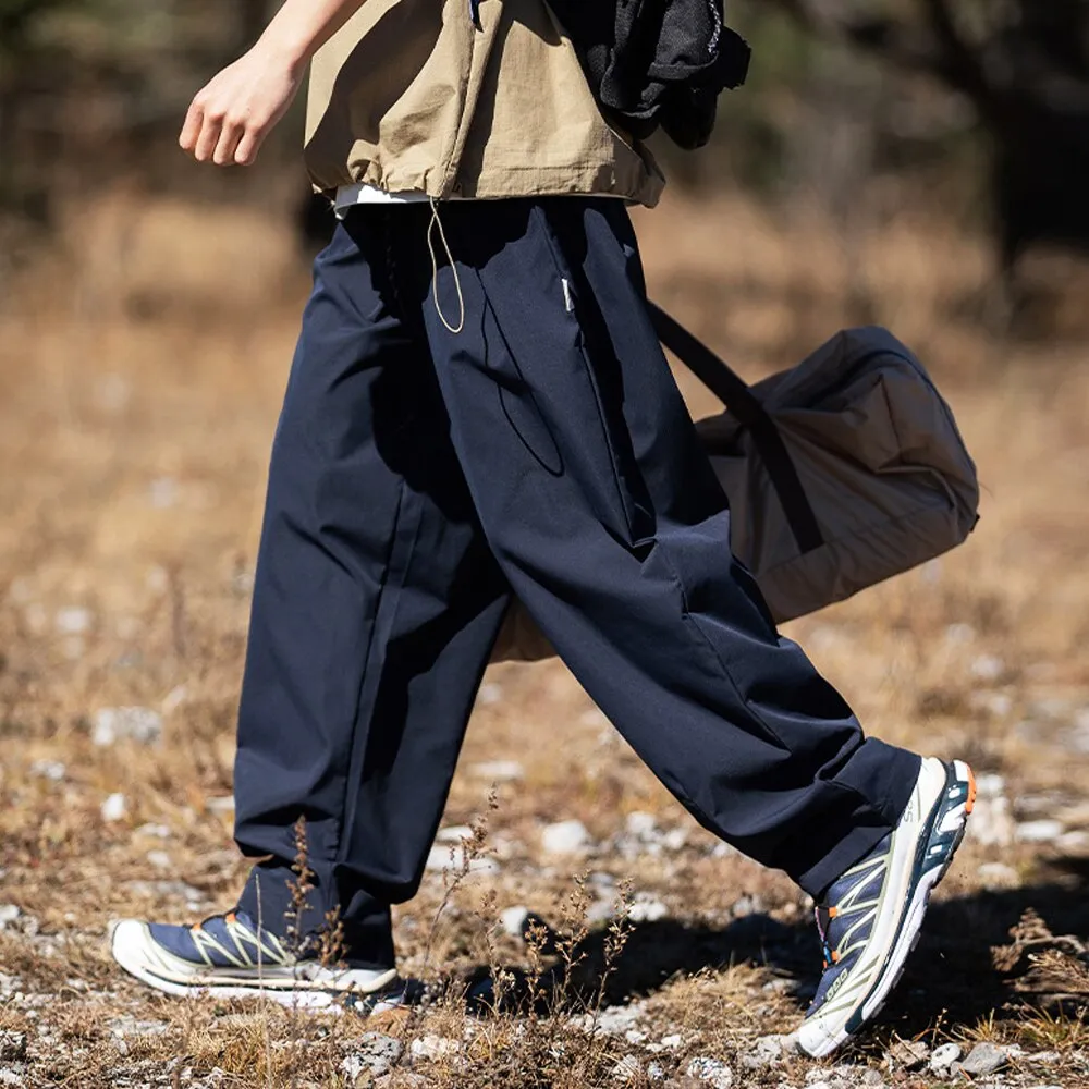 Men's Oversized Y2K Clothes Navy Cargo Baggy Wide Leg Pants Trousers Drawstring Streetwear Sweatpants Tactical Trousers For Men