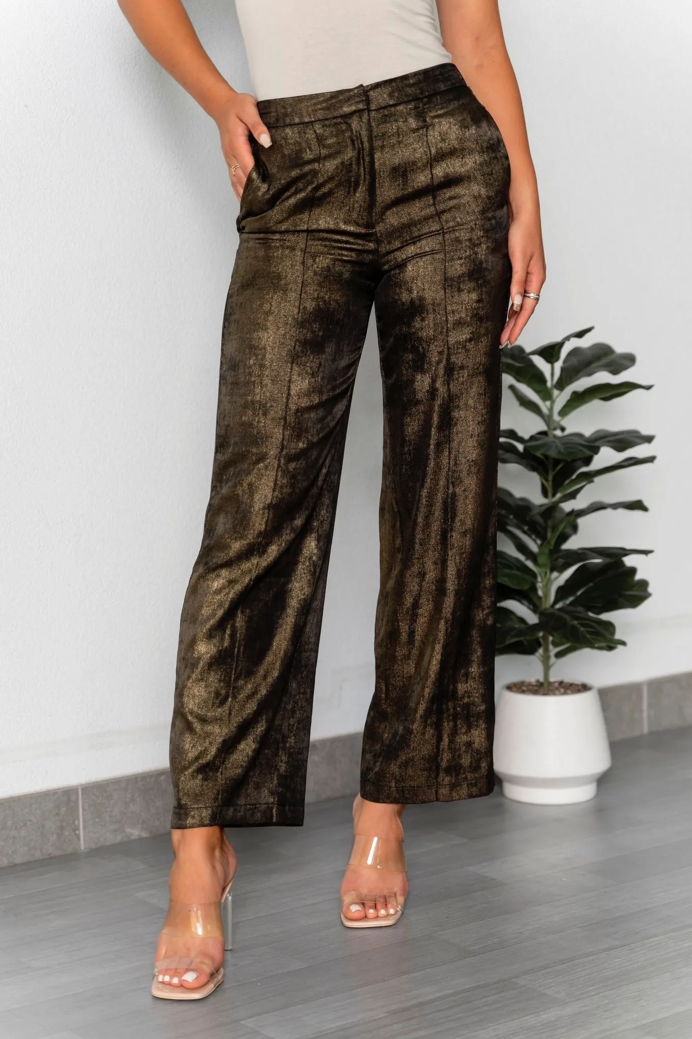 METALIC GOLD PANTS