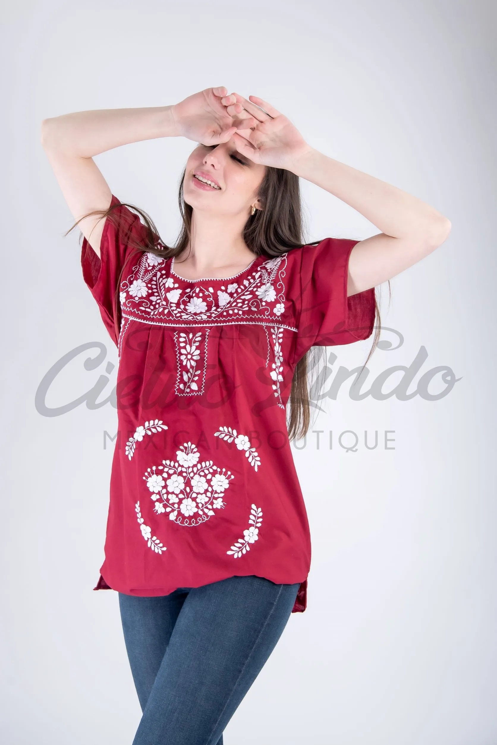 Mexican Blouse Full Embroidered Texas A&M