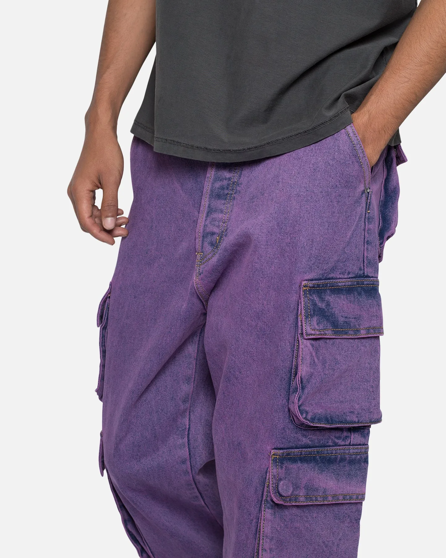 MNML V580 Baggy Cargo Pants Purple