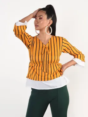 Mustard striped top