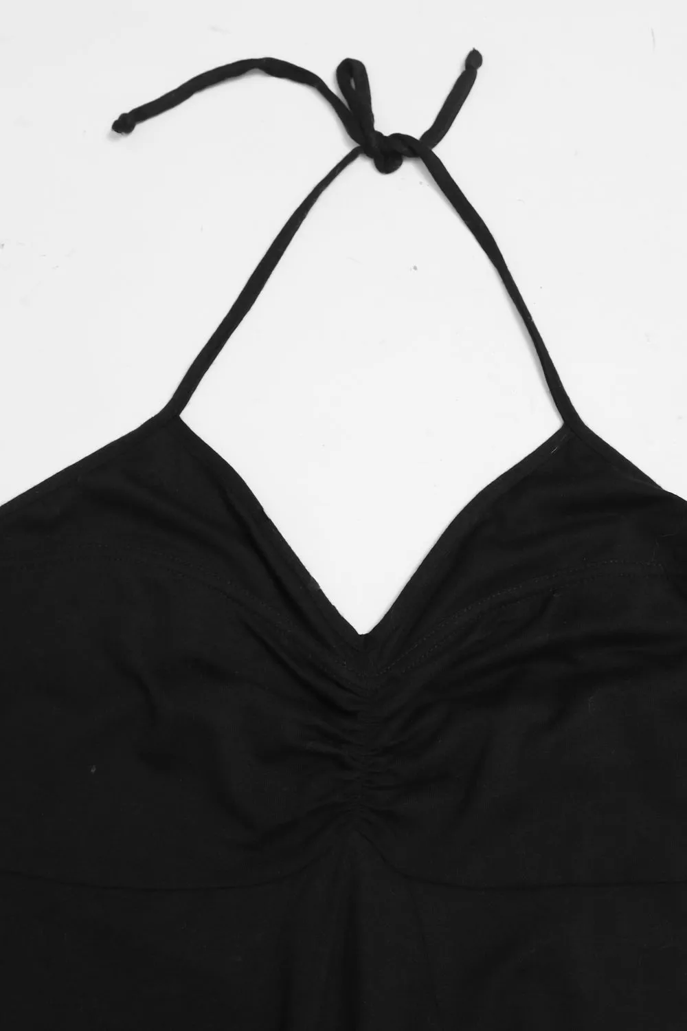 NECKHOLDER BLACK ASYMMETRICAL TOP