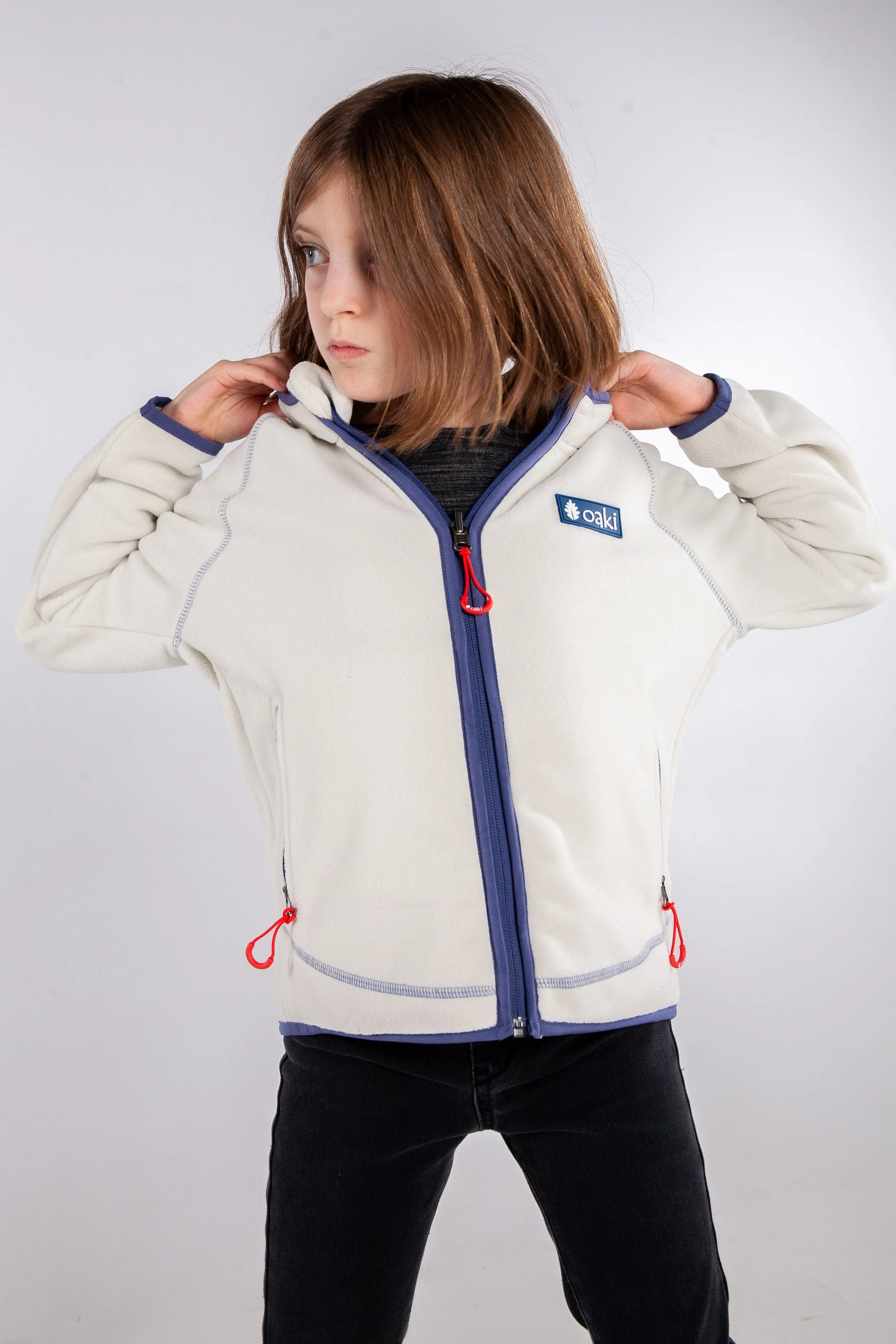 OAKI 200 Series Polartec Fleece Jacket in Oatmeal White (Sizing Runs Small, Recommend Sizing Up)