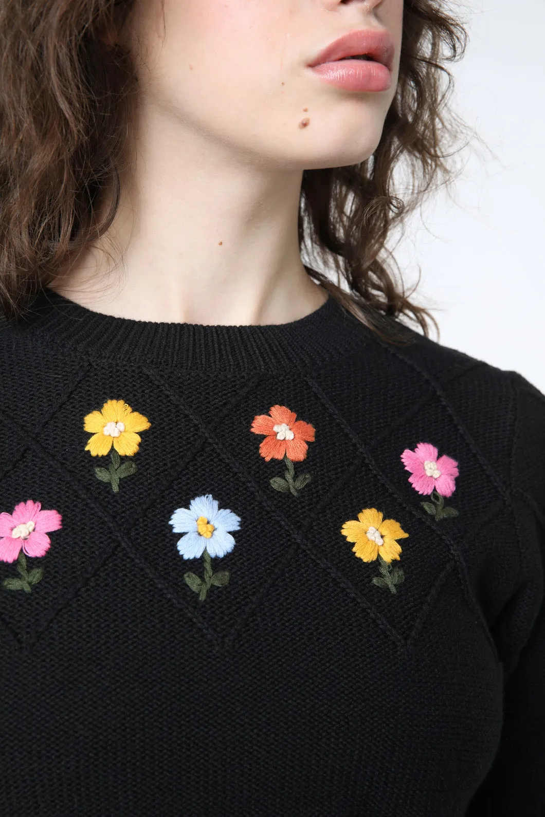 Pansy Patch Knit Top