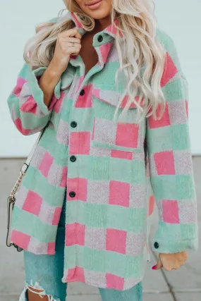 Plaid Pattern Oversized Shacket