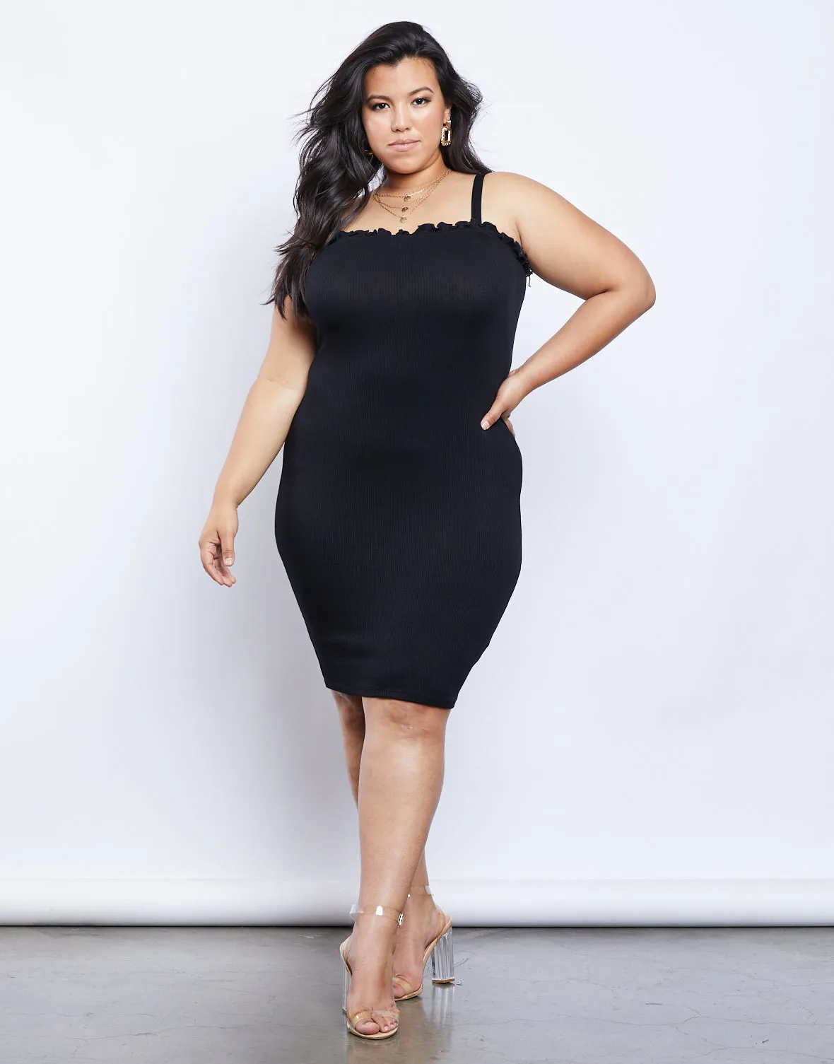 Plus Size Erin Lettuce Edge Dress