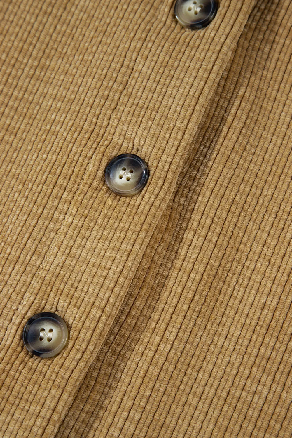 Pocket Button Up Corduroy Shacket