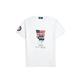 Polo Ralph Lauren Bear USA Flag Tee (White)