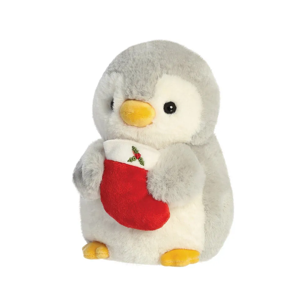 PomPom Penguin w/Stocking Soft Toy