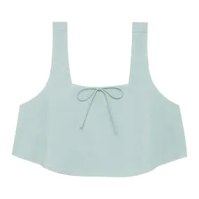 Powder Blue Square Neck Crop Top