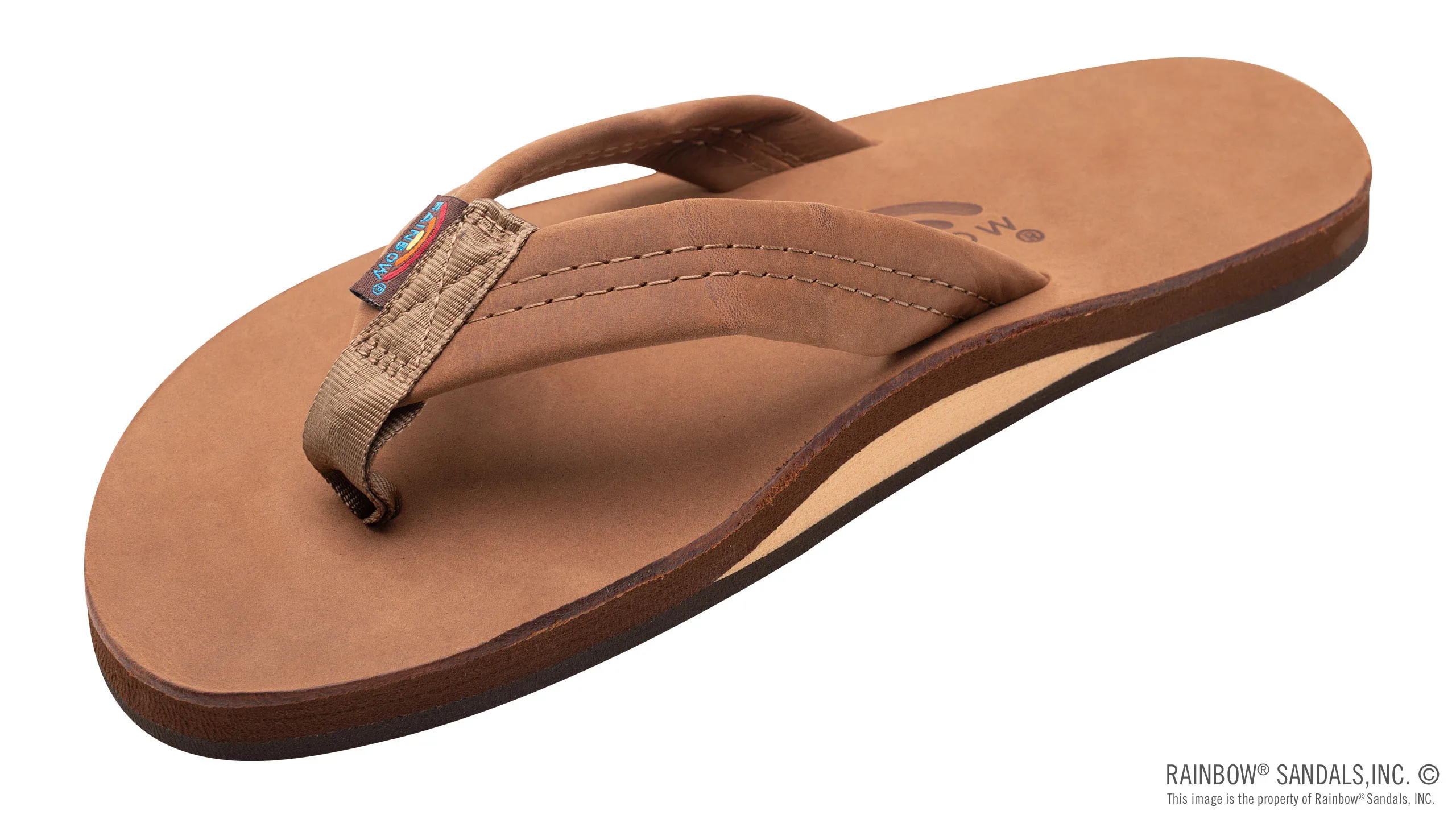 Premier Leather Redwood Single Layer Arch Sandals