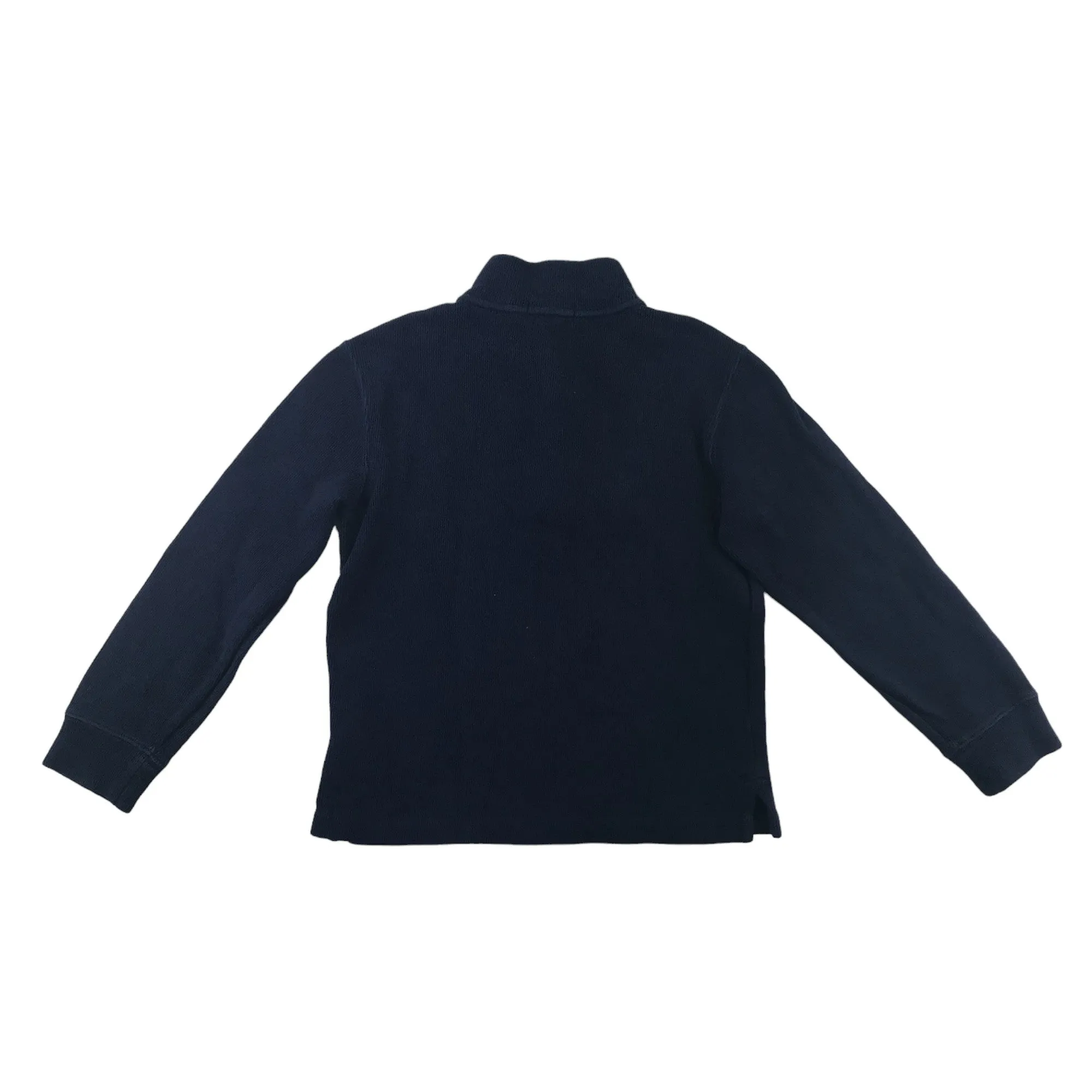 Ralph Lauren Jumper 7 years navy blue half zipper casual cotton