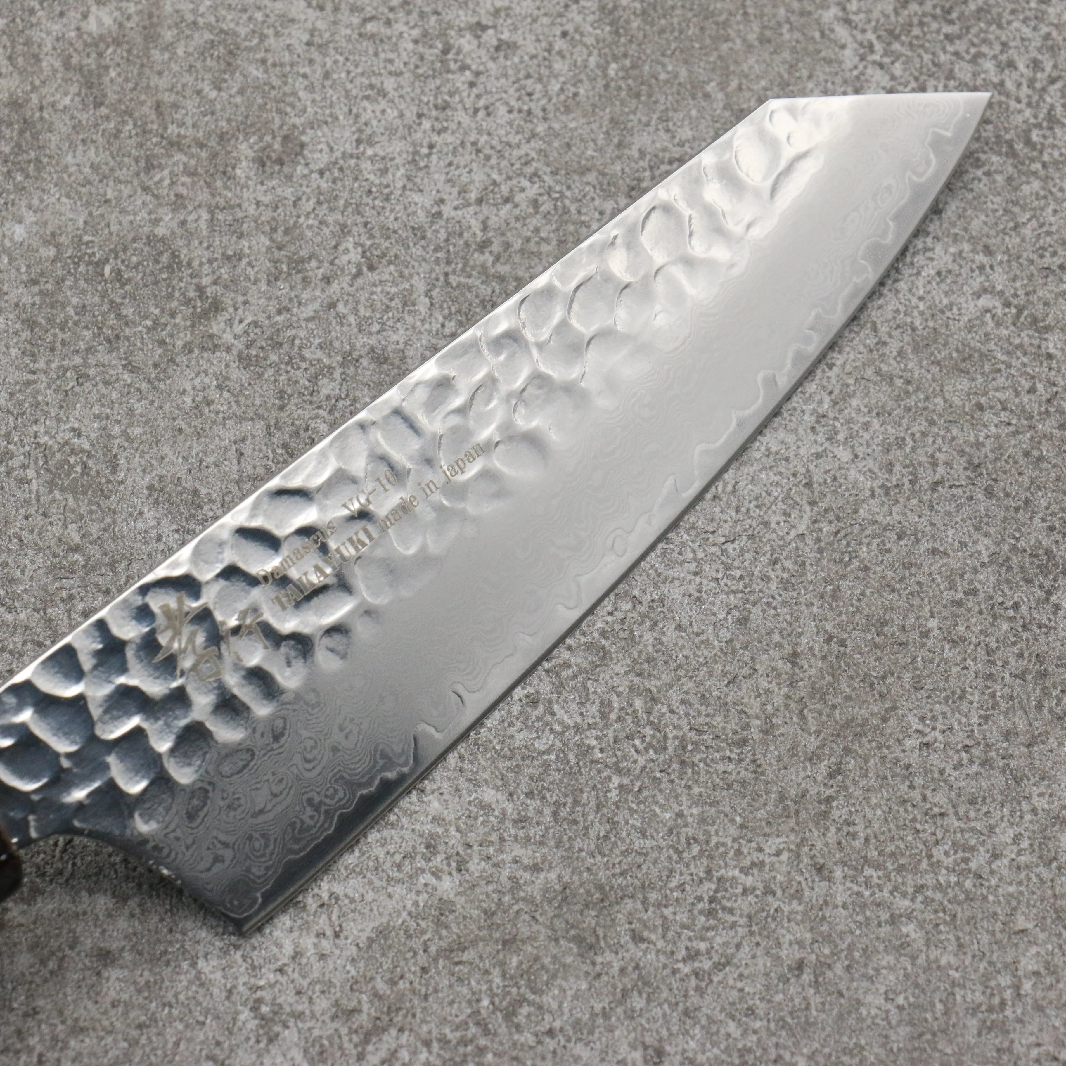 Sakai Takayuki Rinnou VG10 33 Layer Damascus Kengata Santoku 160mm Blue Lacquered Handle