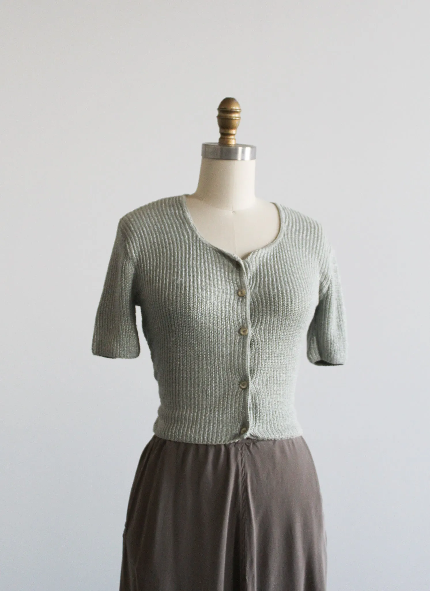 seaglass knit button up