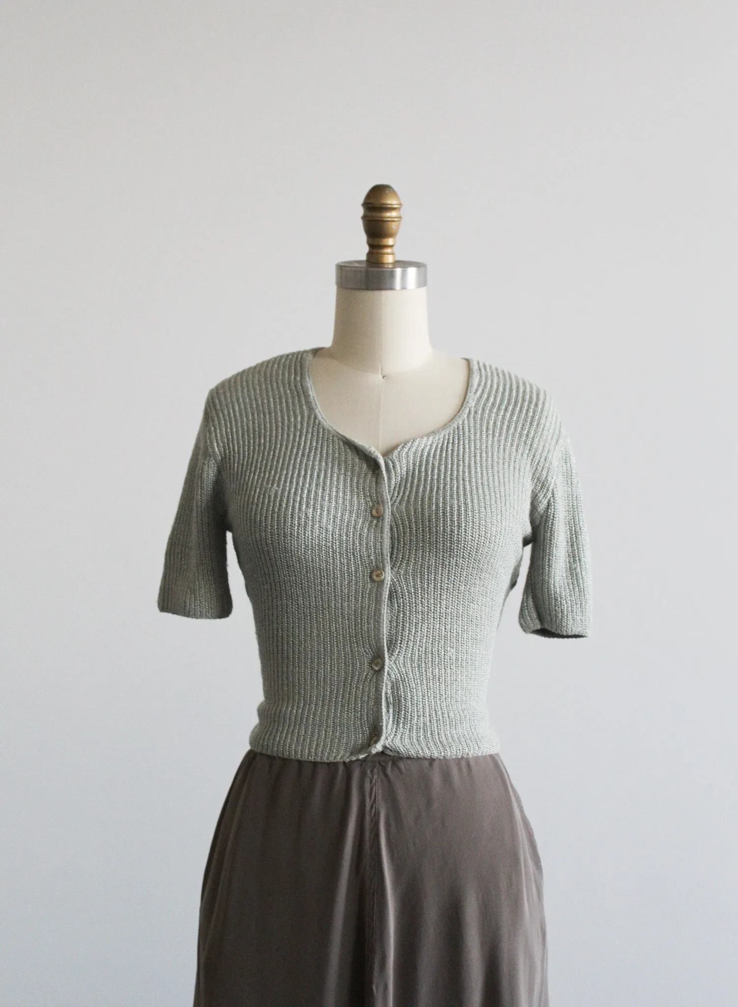 seaglass knit button up