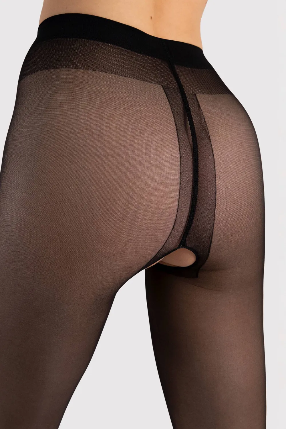 Sensual Ouvert Tights Black 20 Denier