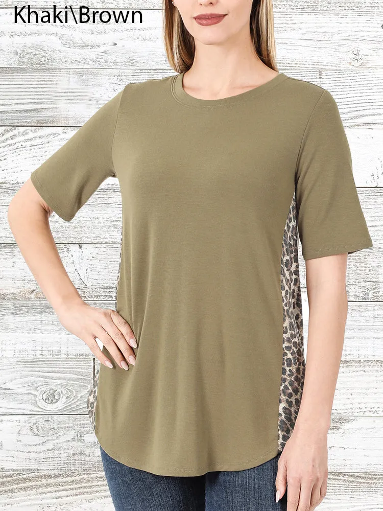 Short Sleeve Leopard Top