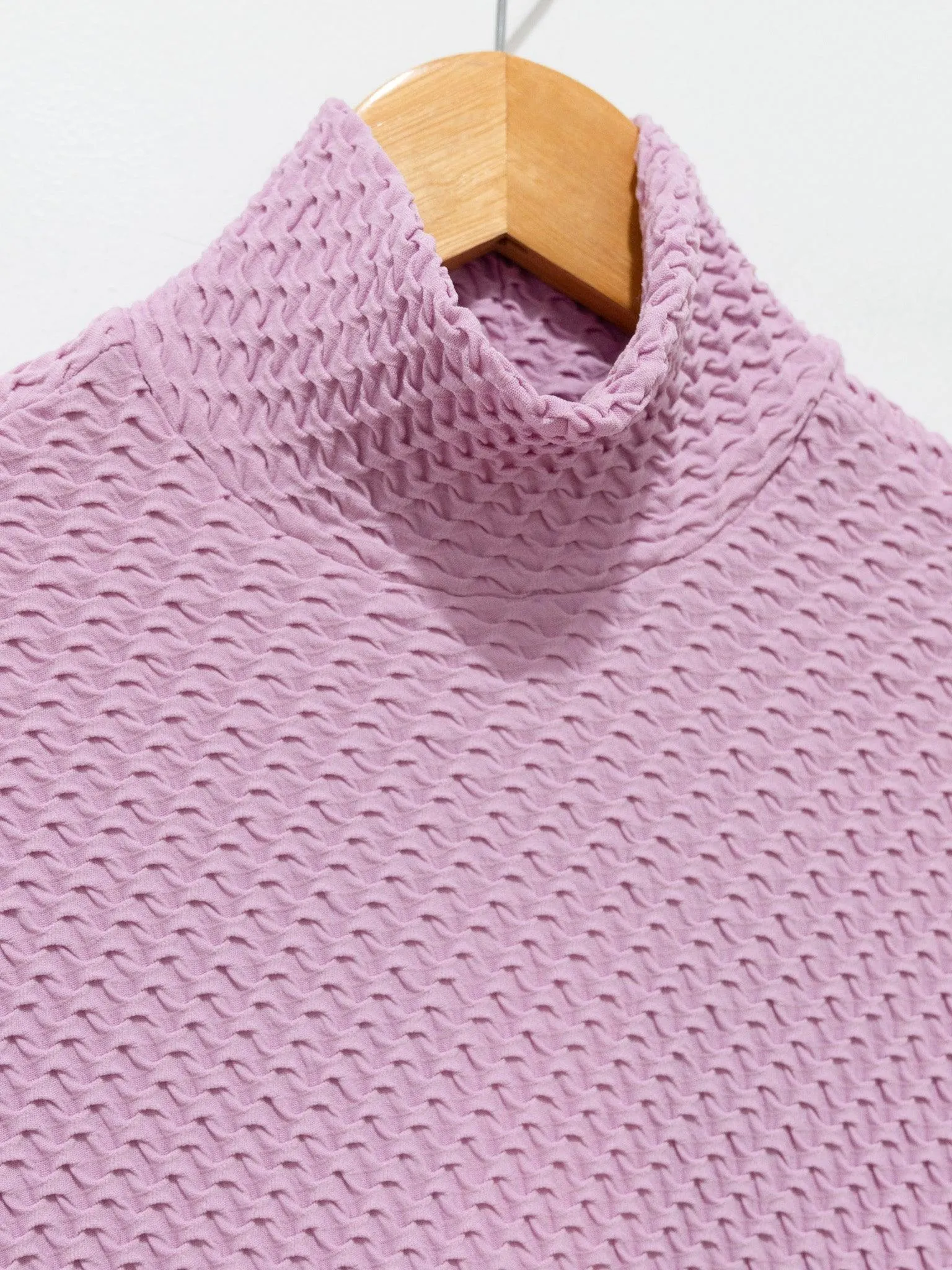 Shrink Knit Turtleneck - Lavender Pink