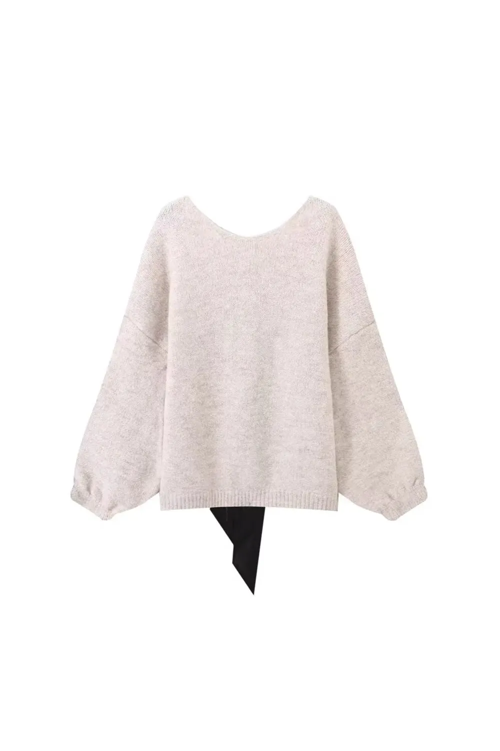 'Skylar' Back Bow-Accented Pullover Sweater