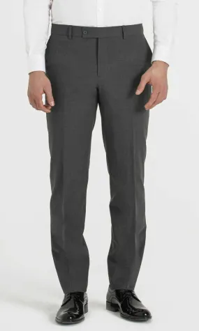 Slim Fit Gray Side Pocket Wool Dress Pants