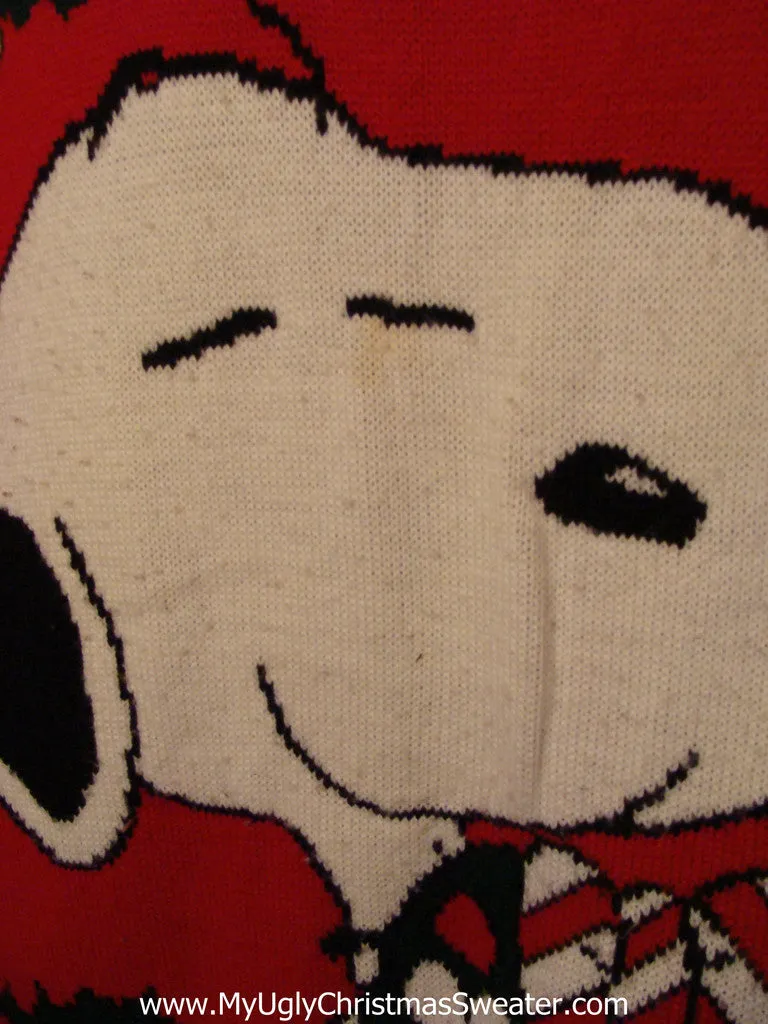 Tacky Ugly Christmas Sweater Snoopy Dog Classic 80s Holy Grail of Ugly Big Mens Size (f64)