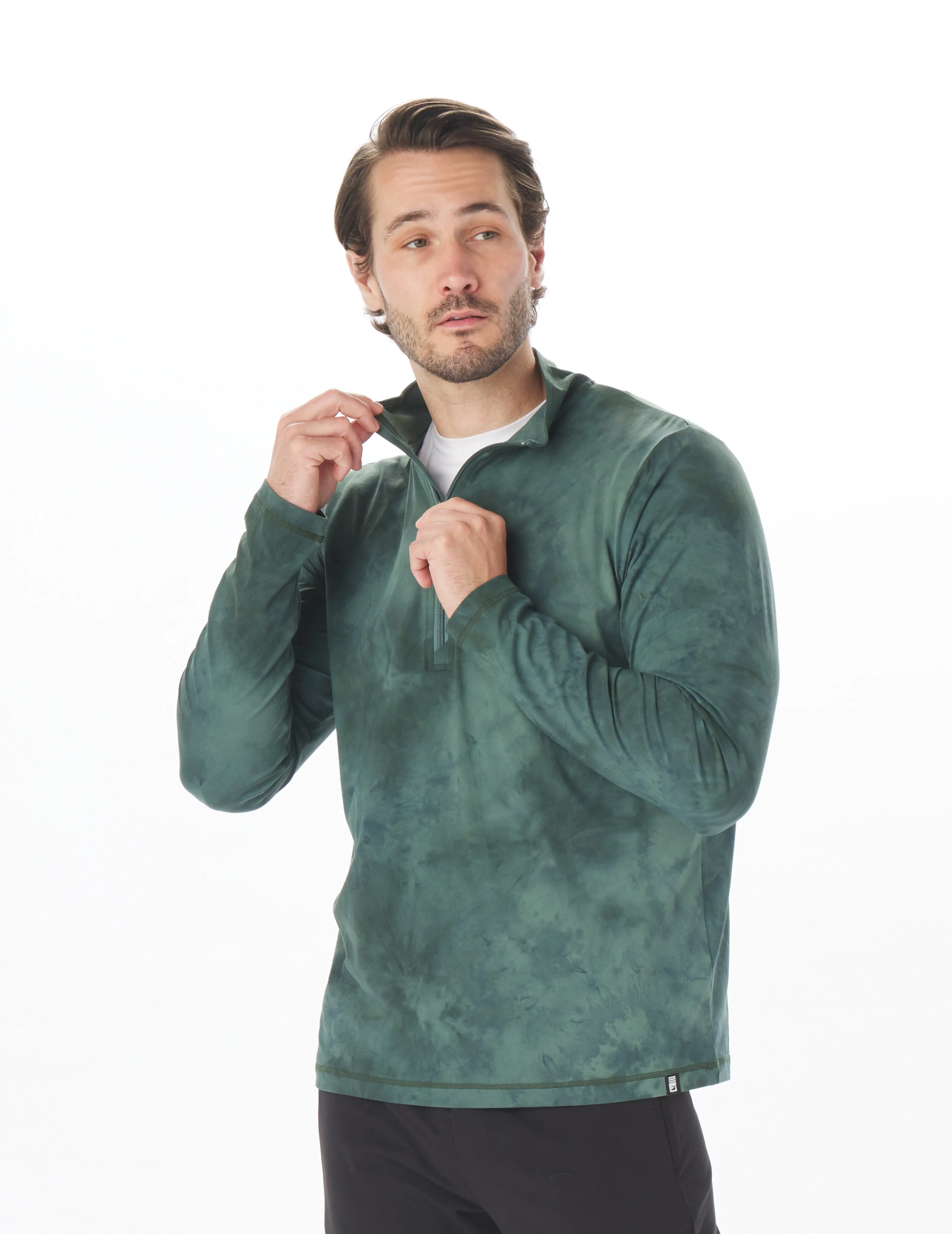 Tahoe 1/4 Zip: Forest Stone Dye