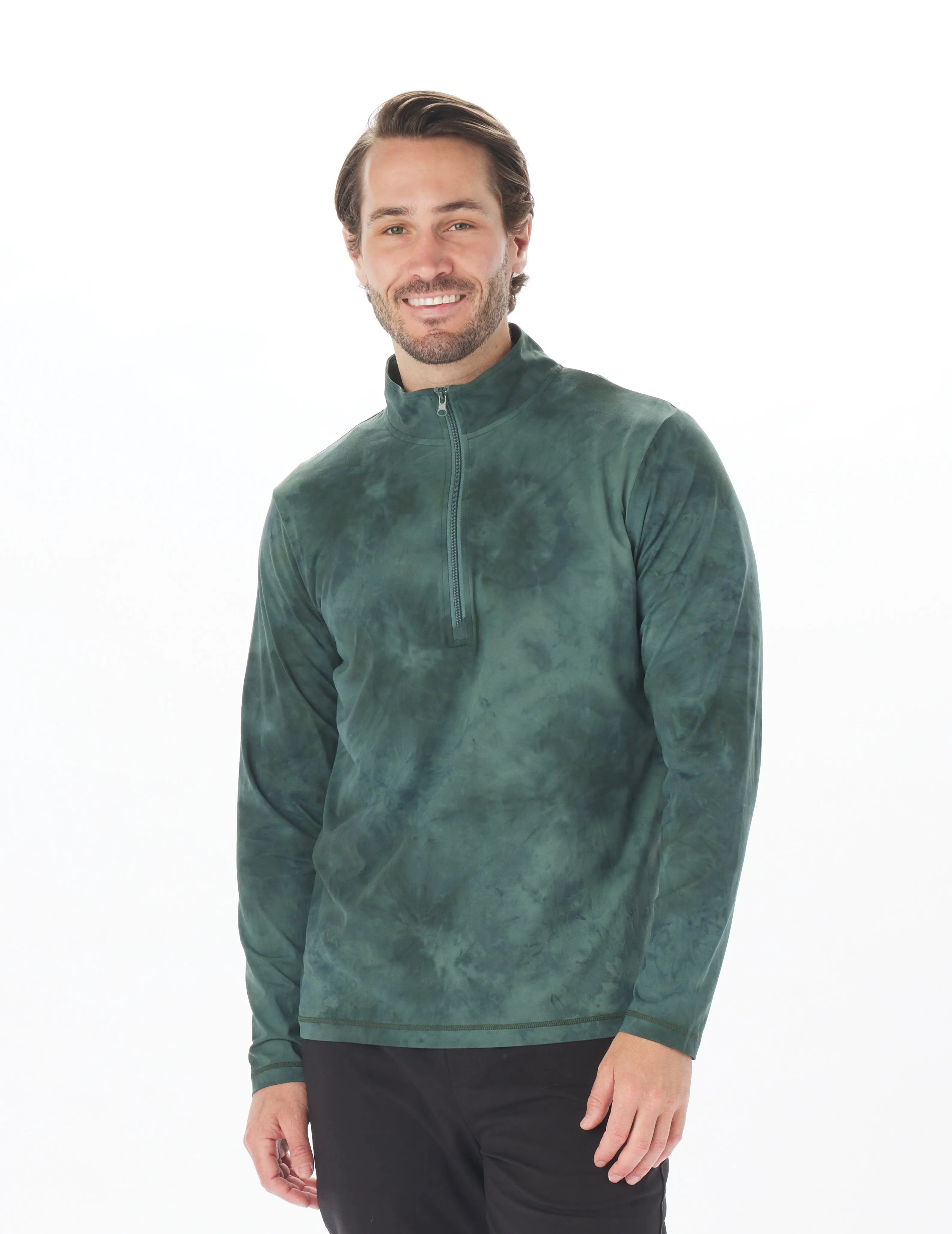 Tahoe 1/4 Zip: Forest Stone Dye