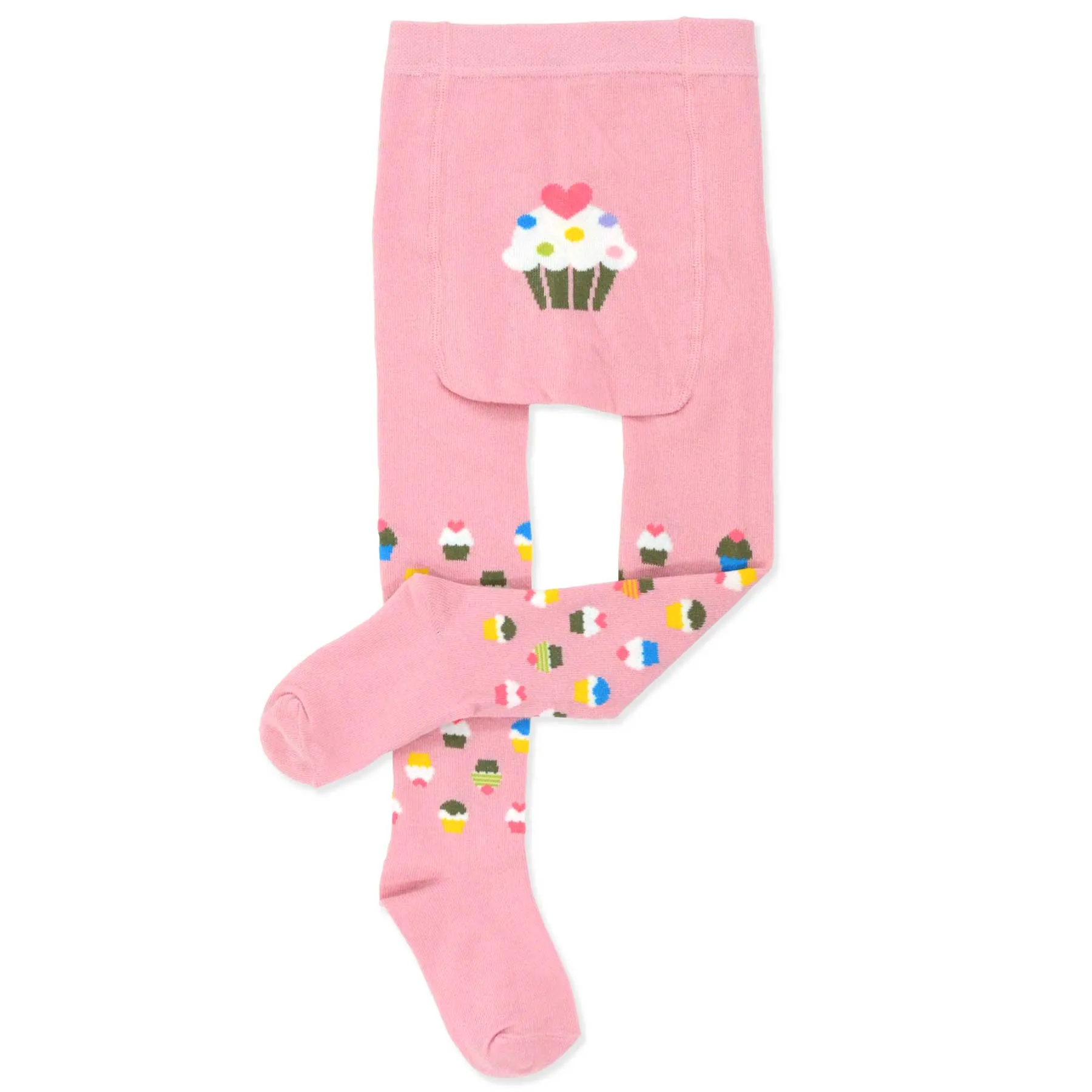 TeeHee Socks Kid's Casual Cotton Tights Cup Cakes 3-Pack (K1606)